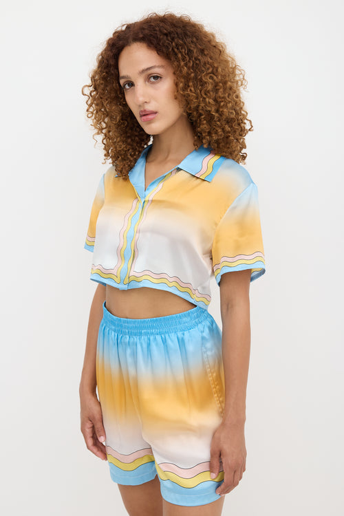 Casablanca Silk Satin La Danse Shirt