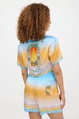 Casablanca Silk Satin La Danse Shirt