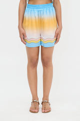 Casablanca Silk Satin La Danse Shorts