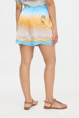 Casablanca Silk Satin La Danse Shorts