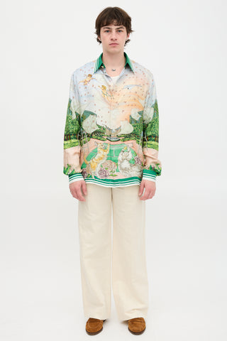 Casablanca Silk Tennis Club Prive Shirt