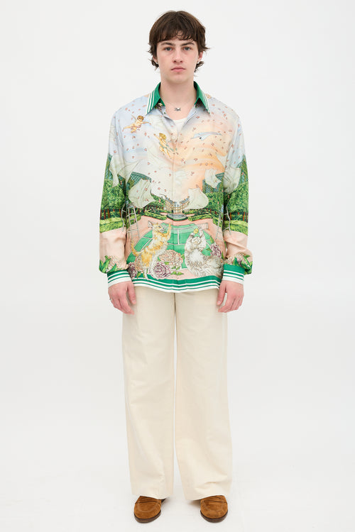 Casablanca Silk Tennis Club Prive Shirt