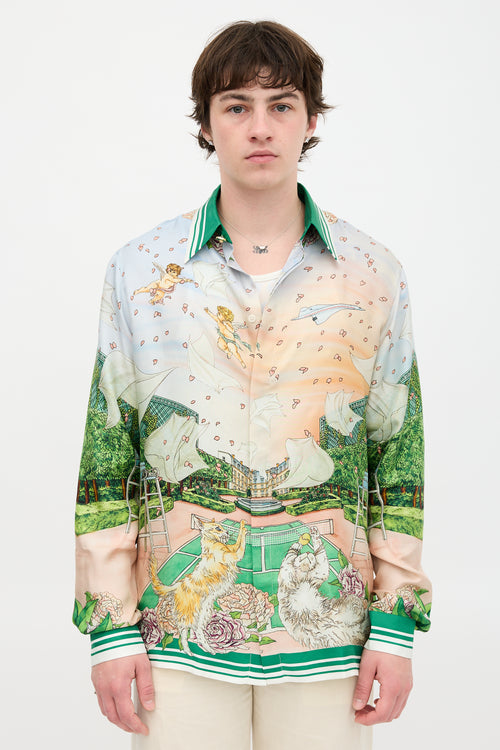 Casablanca Silk Tennis Club Prive Shirt