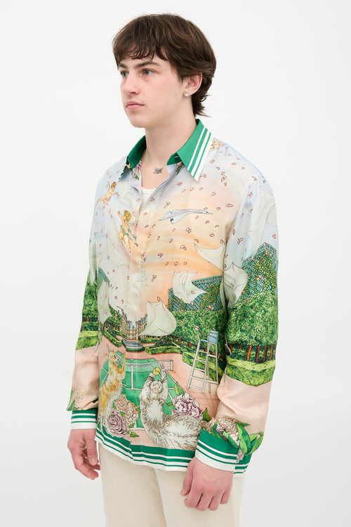 Casablanca Silk Tennis Club Prive Shirt