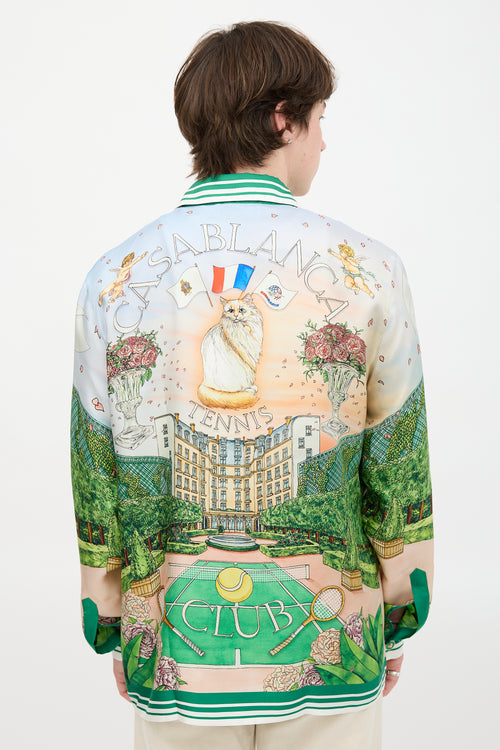 Casablanca Silk Tennis Club Prive Shirt