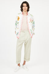 Casablanca White & Multi Silk Floral Shirt