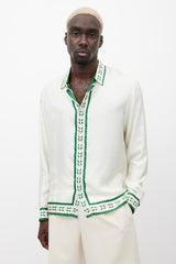 Casablanca White & Multicolour Tangerine Silk Shirt