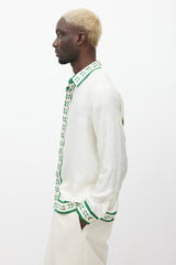 Casablanca White & Multicolour Tangerine Silk Shirt