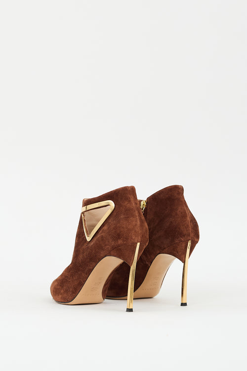 Casadei Brown Suede Stiletto Boot