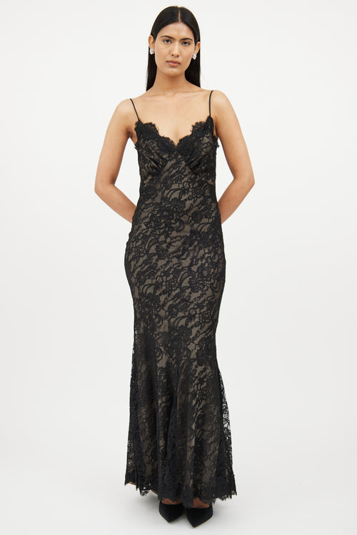 Black Lace Maxi Dress