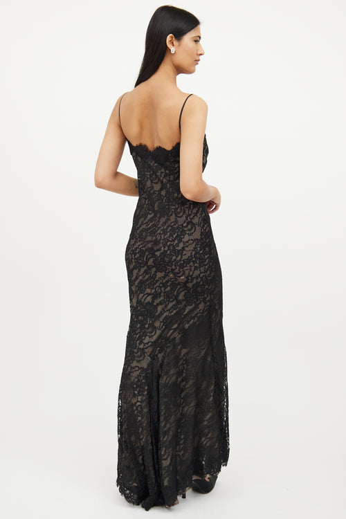 Black Lace Maxi Dress