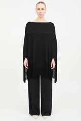 Roberto Cavalli Knit Tassel Cape