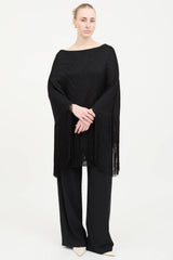 Roberto Cavalli Knit Tassel Cape