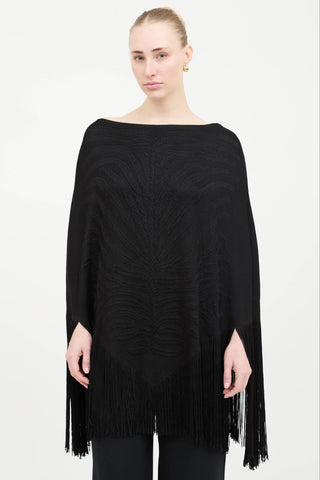 Roberto Cavalli Knit Tassel Cape
