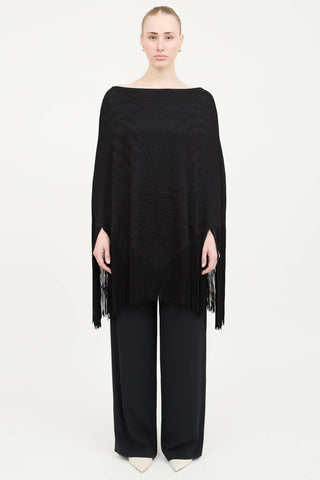 Roberto Cavalli Knit Tassel Cape