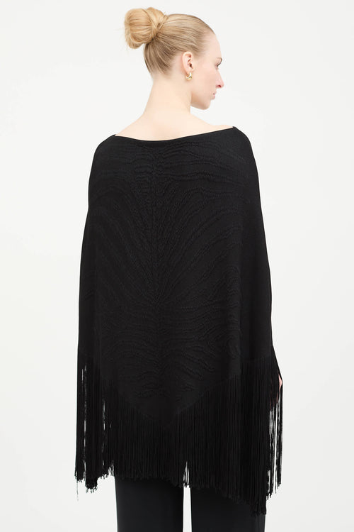 Roberto Cavalli Knit Tassel Cape