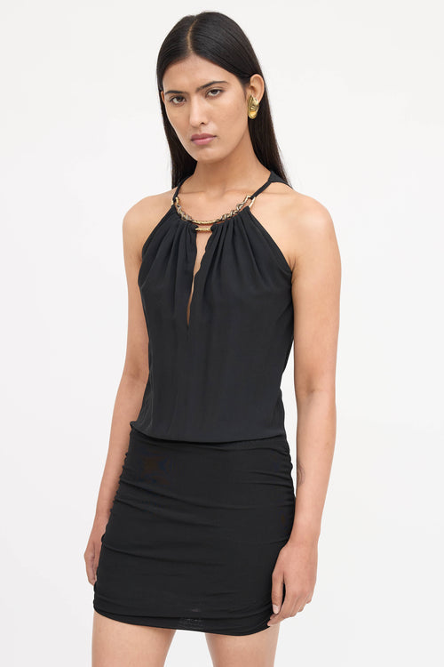 Roberto Cavalli Halter Mini Dress