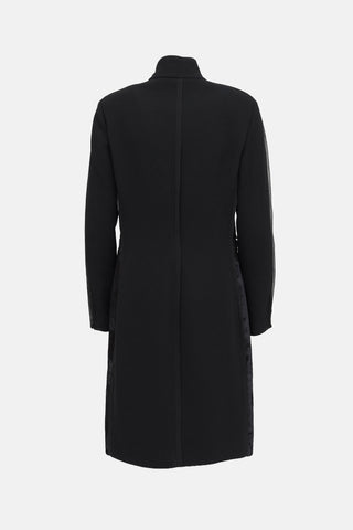 Roberto Cavalli Wool Ruffled Trim Coat