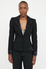 Roberto Cavalli Silk Pleated Blazer