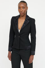 Roberto Cavalli Silk Pleated Blazer