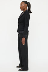 Roberto Cavalli Silk Pleated Blazer