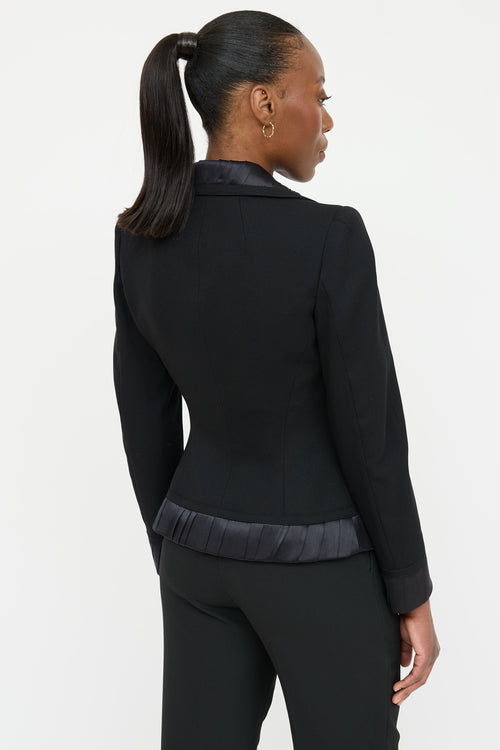 Roberto Cavalli Silk Pleated Blazer