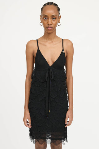 Roberto Cavalli Knit Tiered Dress