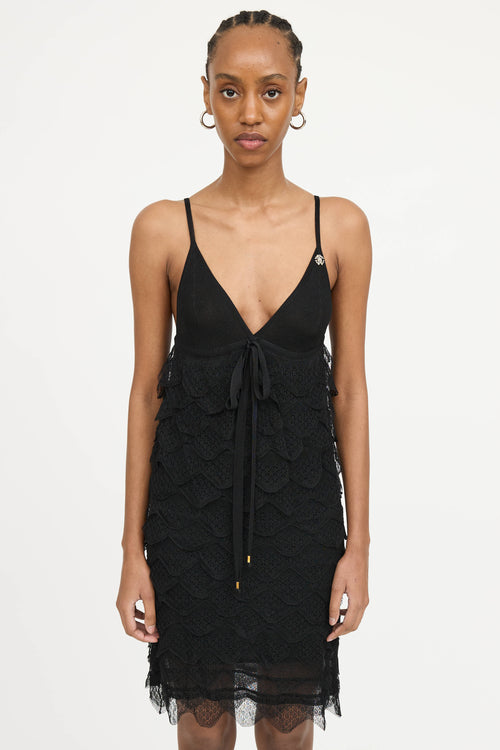 Roberto Cavalli Knit Tiered Dress