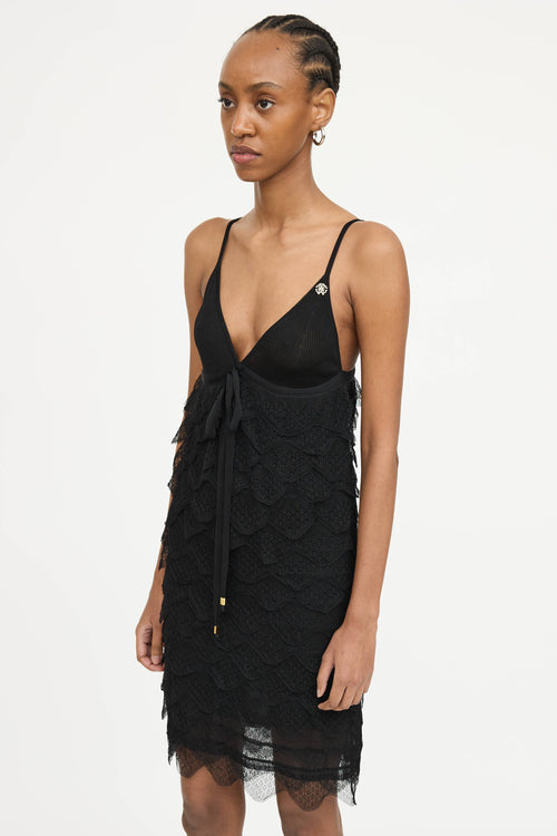Roberto Cavalli Knit Tiered Dress