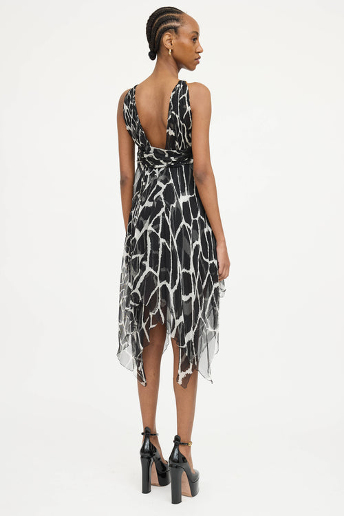 Roberto Cavalli Printed Asymmetrical  Dress