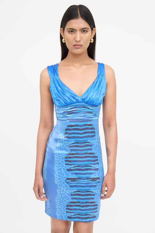 Roberto Cavalli Patterned Pleat Dress