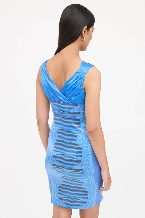 Roberto Cavalli Patterned Pleat Dress