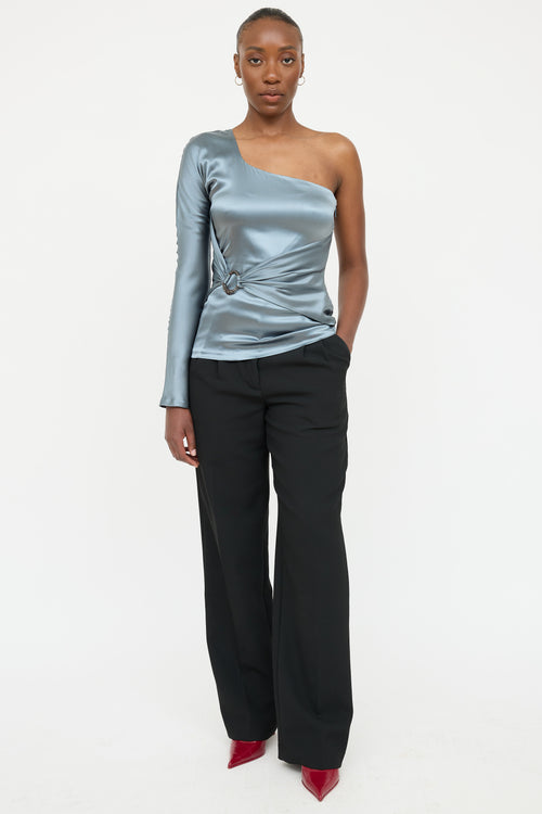 Roberto Cavalli Silk Asymmetrical Top