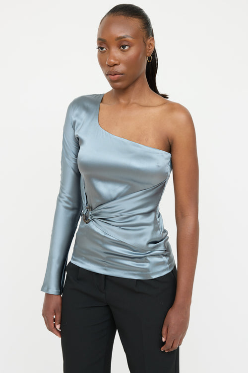 Roberto Cavalli Silk Asymmetrical Top