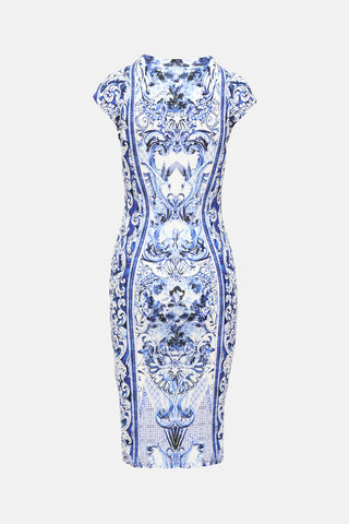 Roberto Cavalli Patterned Short Sleeve Dress