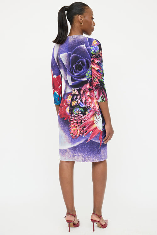 Roberto Cavalli Printed Floral Dress