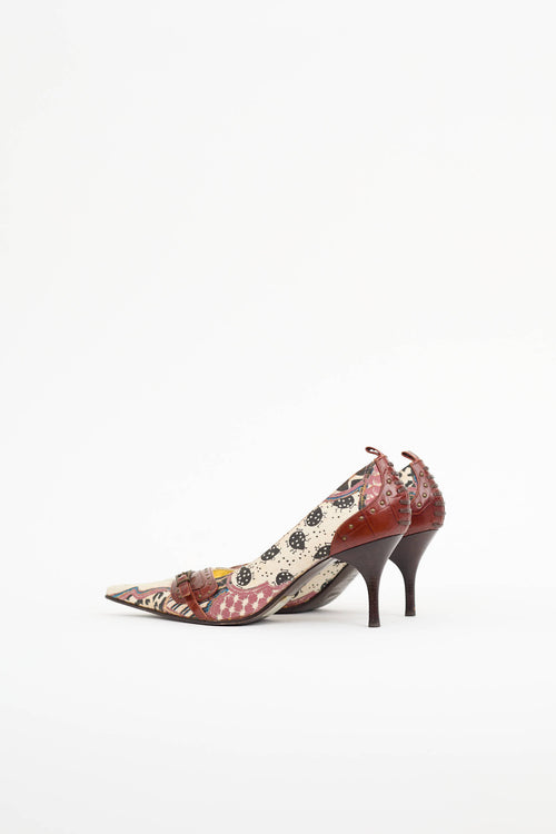 Just Cavalli Studded Buckle Pump