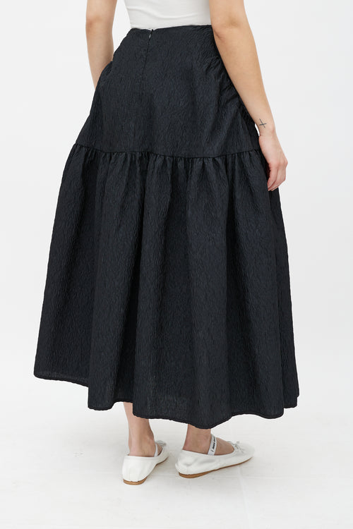 Cecilie Bahnsen Black Crepe Bow Skirt