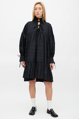 Cecilie Bahnsen Black Tiered Ruffled Dress
