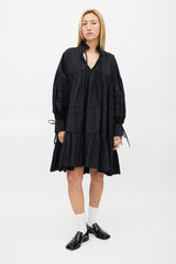 Cecilie Bahnsen Black Tiered Ruffled Dress