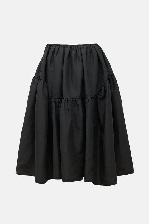 Cecilie Bahnsen Nylon Panelled Midi Skirt