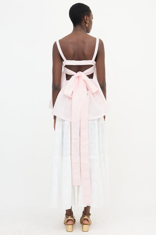 Cecilie Bahnsen Cloque Tie Top