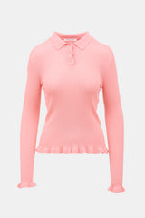 Cecilie Bahnsen Merino Wool Ribbed Knit Sweater