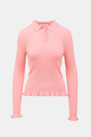 Cecilie Bahnsen Merino Wool Ribbed Knit Sweater