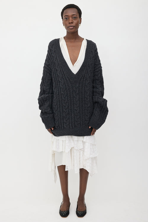 Cecilie Bahnsen Oversized Merino Wool Sweater