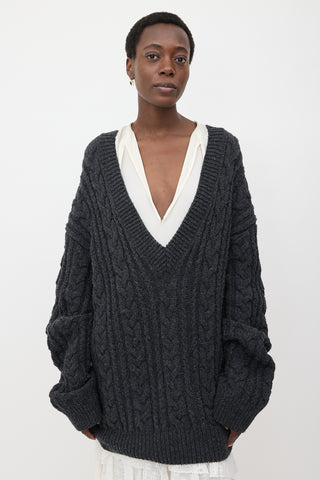 Cecilie Bahnsen Oversized Merino Wool Sweater