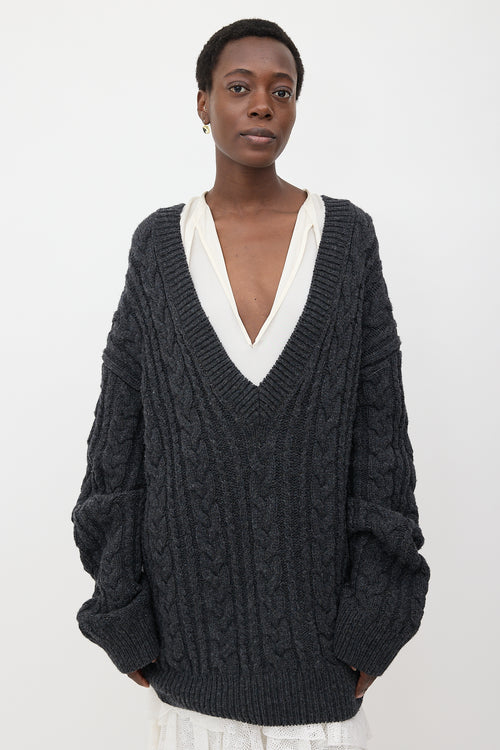 Cecilie Bahnsen Oversized Merino Wool Sweater