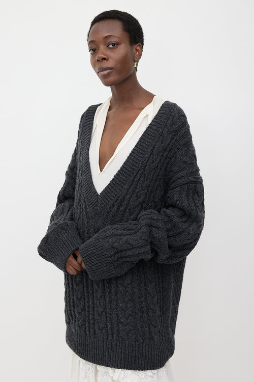 Cecilie Bahnsen Oversized Merino Wool Sweater
