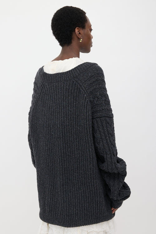 Cecilie Bahnsen Oversized Merino Wool Sweater