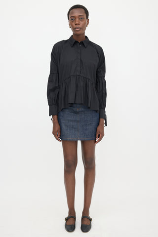 Cecilie Bahnsen Poplin Ruffled Shirt